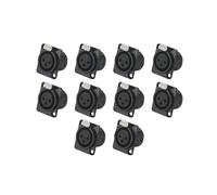Conector Adaptador de Enchufe Tipo D A Conector XLR de 3 Pines, Conector Hembra Tipo Cañón, Soporte de Soldadura Macho de Equilibrio, Terminal XLR
