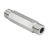 Conector adaptador de instalación de tuberías de acero inoxidable 304, rosca macho NPT de alta presión, tetina larga hexagonal, 1/8 ", 1/4", 3/8 ", 1/2"(NPT1I4-(L 70mm))