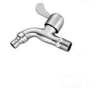 Conector adaptador de lavadora de acero inoxidable - Grifo de baño de acero 304 con válvula de disco de porcelana para lavadero fregadero 10 cm (2)