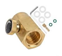 Conector adaptador de máquina de soda de repuesto de CGA320 a TR21 4 con construcción de cobre y seis juntas tóricas para un sellado hermético mejorado y seguridad del cilindro