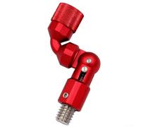 Conector adaptador de red de aterrizaje de pesca con rosca de 12 mm e interruptor de bloqueo, construcción de aleación de aluminio para estabilidad (rojo)