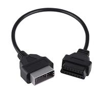 Conector Adaptador, flexibilidad Durabilidad Alta confiabilidad Fabricación Profesional Característica Estable Cable de diagnóstico Obd2 de 14 Pines a 16 Pines