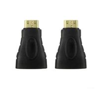 Conector adaptador mini macho a hembra para conectar dispositivos electrónicos portátiles a pantallas más grandes con blindaje de alambre de cobre y pines chapados en oro