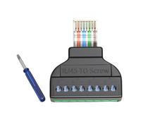 Conector adaptador RJ45 a 8 pines 8P8C Bloque de tornillo de cristal para CCTV Digital Internet Plug