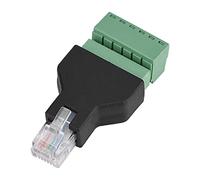 Conector adaptadores de terminales de Tornillo RJ12 6P6C Macho a 6 Pines | Conector modular Ethernet RJ12 6P6C Enchufe modular sin soldadura RJ12 a extensor de bloque de terminales de 6 vías