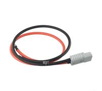 Conector Anderson 175A para baterías de alto rendimiento, cable de 2 AWG 1 m con terminal de anillo M8, cobre revestido de plata, IP20, gris, para carretillas elevadoras y autocaravanas