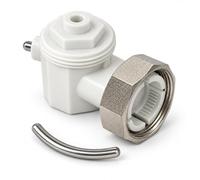 Conector angular M30 x 1,5 mm, adaptador de ángulo de 90° para válvula de radiador y termostato, compatible con Heimeier, Oventrop, Danfoss
