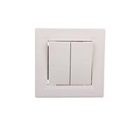 Conector Asfora escalera doble crema con marco EPH0600123