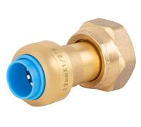 Conector Automático Universal Ø12 mm |tuerca libre Hembra 1/2" | Sistema PUSH-FIT | Conexión Rápida y Segura | QUICK PLOMBERIE