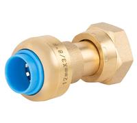 Conector Automático Universal Ø12 mm |tuerca libre Hembra 3/8" | Sistema PUSH-FIT | Conexión Rápida y Segura | QUICK PLOMBERIE