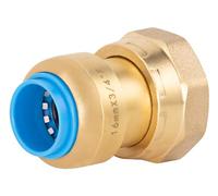 Conector Automático Universal Ø16 mm |tuerca libre Hembra 3/4" | Sistema PUSH-FIT | Conexión Rápida y Segura | QUICK PLOMBERIE