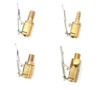 Conector avanzado de válvula de inflador de neumáticos de coche, adaptador de clip, válvula de rueda de neumático de latón para bomba inflable (gris verde)