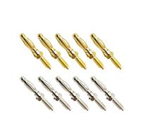 Conector Banana 20 Piezas de 4mm con Conectores Macho de Rosca M4, Conector de Audio, presión en frío, Tipo Linterna eléctrica sin Soldadura (Color : Silver 20Pcs)