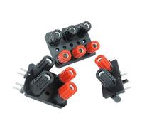 Conector Banana de 2 y 6 Posiciones, Conector de Toma de Corriente de 4mm, Conector de Externo, Amplificador de Altavoz, Terminal, Tornillo, Bloque de Curva(2 Positions,1pcs)