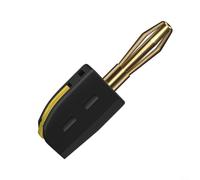 Conector banana de 4 mm, conexión rápida de alta corriente, chapado en oro de 32 A 1000 V para prueba de instrumentos de laboratorio de fuente de alimentación (negro)
