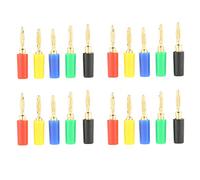 Conector Banana De Montaje En Panel, 20 Unidades/Juego, Conector De Sondas De Prueba De Conector Banana De Colores Mezclados De 2mm para Amplificador