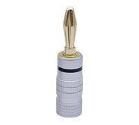 Conector banana para altavoz, chapado en oro de 24 quilates, conector de altavoz de conexión rápida de 4 mm, conectores chapados en oro duradero para abrazaderas de fuerza de resorte, mejora la