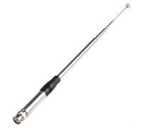 Conector BNC Antena telescópica de 27 MHz, longitud ajustable, 23 - 130 cm, 1,8 dBi plateado, apto para radios de mano como para Cobra HH50WXST MRHH350FLT Radio Shack CB Walkie-Talkie fuerte