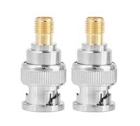 Conector BNC macho a SMA hembra RF BNC-J/SMA-K Convertidor adaptador coaxial Gold-plated Copper Core Test Converter 2Pcs