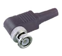 Conector bnc macho acodado a tornillo c/manguito