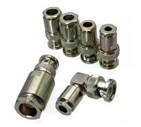 Conector BNC macho con abrazadera para cable coaxial RF RG174, RG316, RG58, RG142, RG8X, RG5, RG6 y