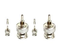 Conector BNC macho, crimpado, recto, tipo ventana, para cable RG174 RG316 RG179