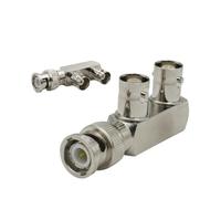 Conector BNC Q9 a macho hembra, adaptador RF, ángulo recto, tipo T, 3 vías, 4 vías, divisor, 2x dobles, 3+4 tipos(Type2,1PCS)