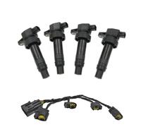 Conector Bobina Encendido Para Kia Motor 10-11 Para Soul 1.6L 4 Uds 27301-2B010 27350-2B000 Bobina Encendido Alto Rendimiento Cable Extensión Compatible(4pcs and Wire)