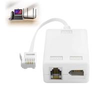 Conector BT a ADSL RJ11 divisor de microfiltro de Internet de banda ancha, enchufe BT, soporta módem enrutador de línea fija, enchufe ADSL para módems de banda ancha para enchufe WiFi, línea fija,
