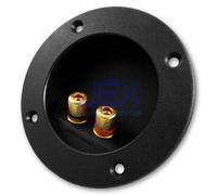 Conector caja altavoz base a presion redondo terminales dorados