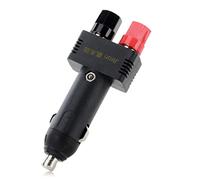 Conector CC 12 V 10 A para encendedor de cigarrillos con cable de alimentación, carro de cables para fuente de alimentación, cable negro para inversor