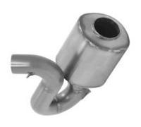 Conector central ARROW no homologados en acero inox. para DUCATI MONSTER 797 {24691} | SCRAMBLER 800 {24923}