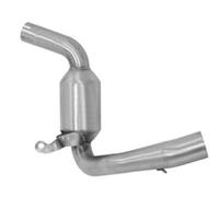 Conector central ARROW no homologados en acero inox. para KTM DUKE 390 13-16
