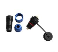 Conector circular SP16 IP68 resistente al agua para panel de montaje hembra y 2 3 4 5 7 9 pines de plástico para soldadura industrial eléctrica azul negro (4 pines)