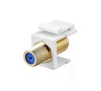 Conector coaxial para TV tipo F, conector Keystone, acoplador de inserción hembra a hembra SAT de níquel