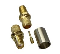 Conector coaxial RF de 10 Piezas, Conector Macho SMA y Conector Hembra, crimpado for RG8X LMR240 y RG5 RG6 LMR300, terminales de Cable de 50 ohmios.(SMA Jack for RG5)