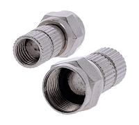 Conector Coaxial Tipo F Rosca para Cable RG6 Macho Impermeable Antena, CCTV, Niquelado