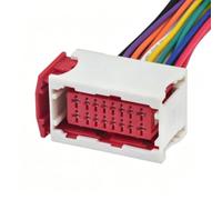 Conector coche Compatible Con Peugeot 16P Arnés De Cables Del Amplificador De Conectores Automotrices 185760-1(White Female)