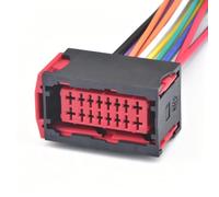 Conector coche Compatible Con Peugeot 16P Arnés De Cables Del Amplificador De Conectores Automotrices 185760-1(Black Female)