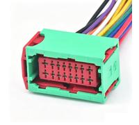 Conector coche Compatible Con Peugeot 16P Arnés De Cables Del Amplificador De Conectores Automotrices 185760-1(Green Female)
