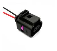 Conector coche Sensor De Temperatura Aire Admisión Acelerador Coche 2P Conector Sensor Temperatura Tanque Agua Agua 1J0973802 1J0973702(With 20AWG wire Female)