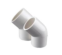 Conector Codo Igual PVC 45° 63-200mm 1ud | Accesorios de tubo duro blanco de gran tamaño(20mm inner dia)