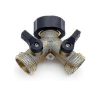 Conector, conector de manguera, grifo doble para lavadora, distribuidor en Y de 2 vías, para conectar