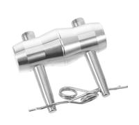 Conector Cónico de Doble Extremo Plata, para Estructura de Escenario | Aleación de Aluminio, Sistema de Bloqueo Pasador, Incluye Clip R y Tapón Cónico