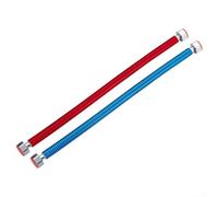 Conector corrugado para calentador de agua NPT, manguera flexible de acero inoxidable 304 con codificación de colores fríos y calientes para sistemas sin tanque de suavizante de calderas (100 cm)
