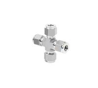 Conector Cruzado De 4 Vías De Doble Virola, Unión De Tubería De Acero Inoxidable 316, Accesorio De Tubo Resistente Al Calor for Tubería De Gas Fluido(3 mm LOK)