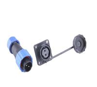 Conector cuadrado impermeable SP16 IP68 de 2/3/4/5/6/7/9 pines for aviación, macho y hembra.(SP16-2S)