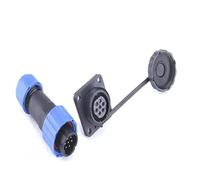 Conector cuadrado impermeable SP16 IP68 de 2/3/4/5/6/7/9 pines for aviación, macho y hembra.(SP16-7S)