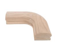 Conector Curvo de Madera para Barandilla de Escalera, Esquina | Madera Maciza, Bordes Redondeados y Acabado Sellado, para Tramos Interiores y Unión Estable
