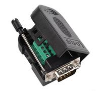 Conector DB-9 D-SUB adaptador serie sin soldadura para placa de ruptura RS232 RS485 con contactos de cobre chapados en oro y carcasa de PVC roscada (macho+tornillo)